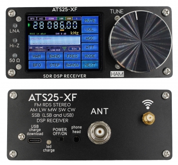 2025注冊(cè)版ATS25-XF全面升級(jí) 全波段便攜式收音機(jī) 高性能 DSP 收音機(jī)芯片 SI4732-A10 外接便攜圓環(huán)天線，具有非常高的接收靈敏度能適用于戶外和室內(nèi)的便攜高性能無(wú)線電接收設(shè)備
